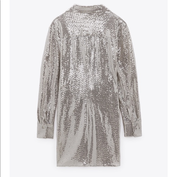 Zara NWT SPARKLY KNOTTED DRESS - Picture 4 of 5